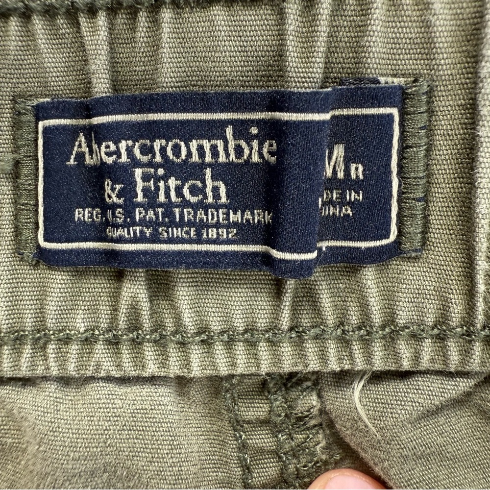 Abercrombie & Fitch Khaki Army Green Cargo Utility Jogger Pants Women Medium EUC - Picture 5 of 11